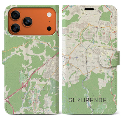 【鈴蘭台（兵庫県）】地図柄iPhoneケース（手帳タイプ）