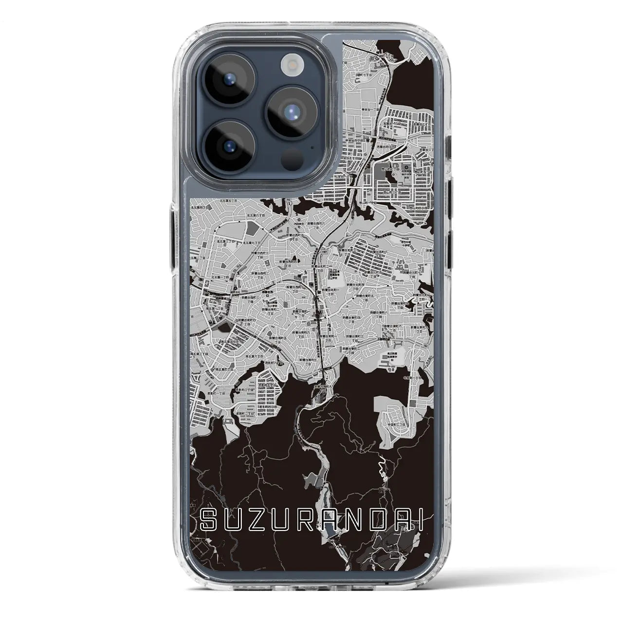 【鈴蘭台（兵庫県）】地図柄iPhoneケース（MagSafeタイプ）