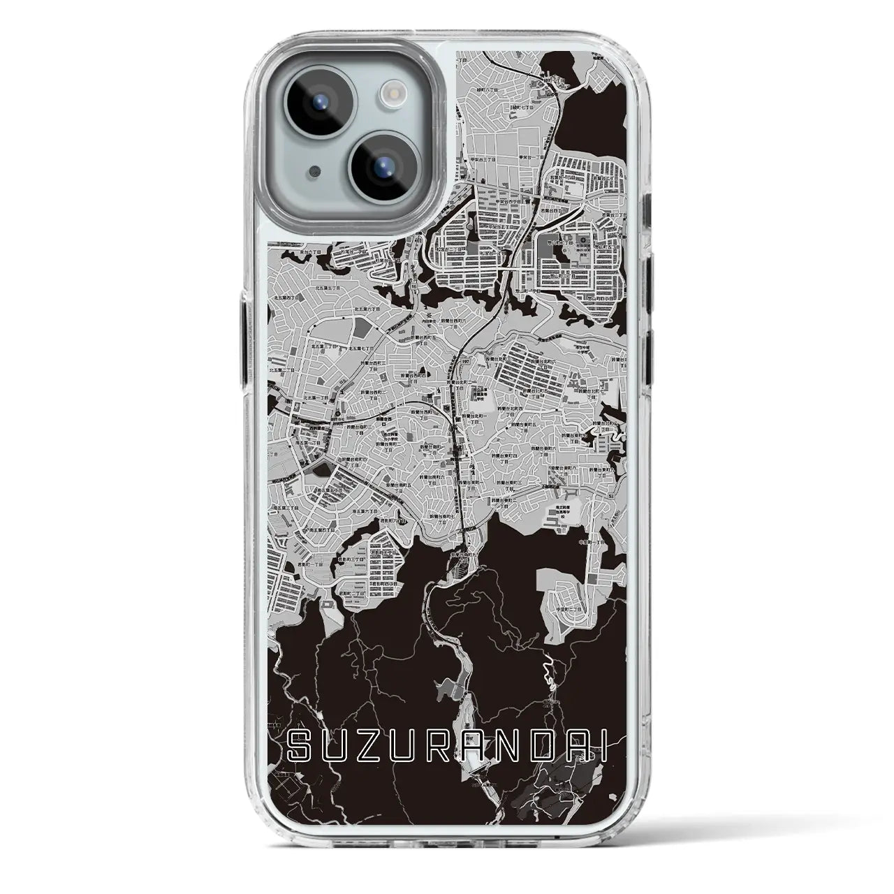 【鈴蘭台（兵庫県）】地図柄iPhoneケース（MagSafeタイプ）