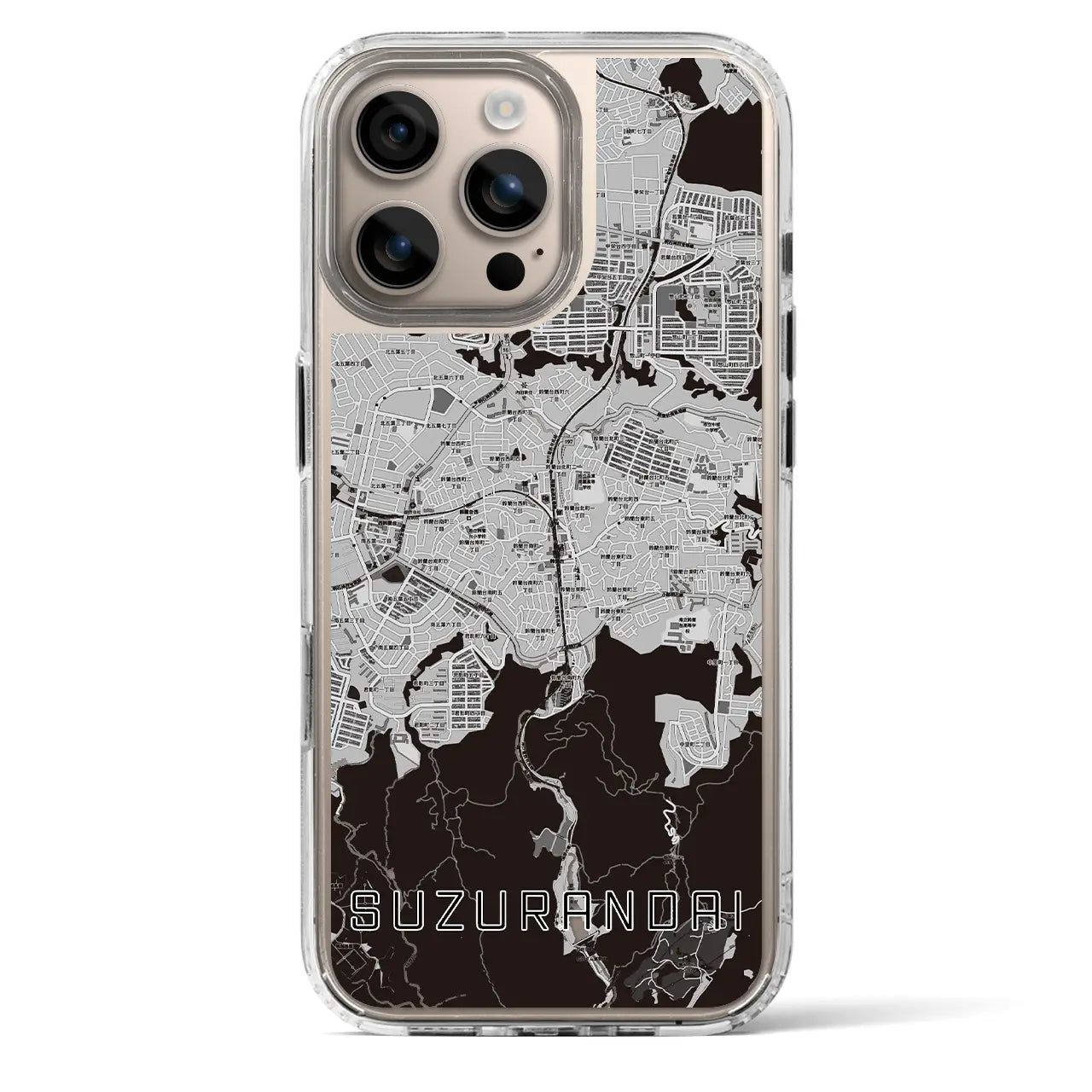 【鈴蘭台（兵庫県）】地図柄iPhoneケース（MagSafeタイプ）