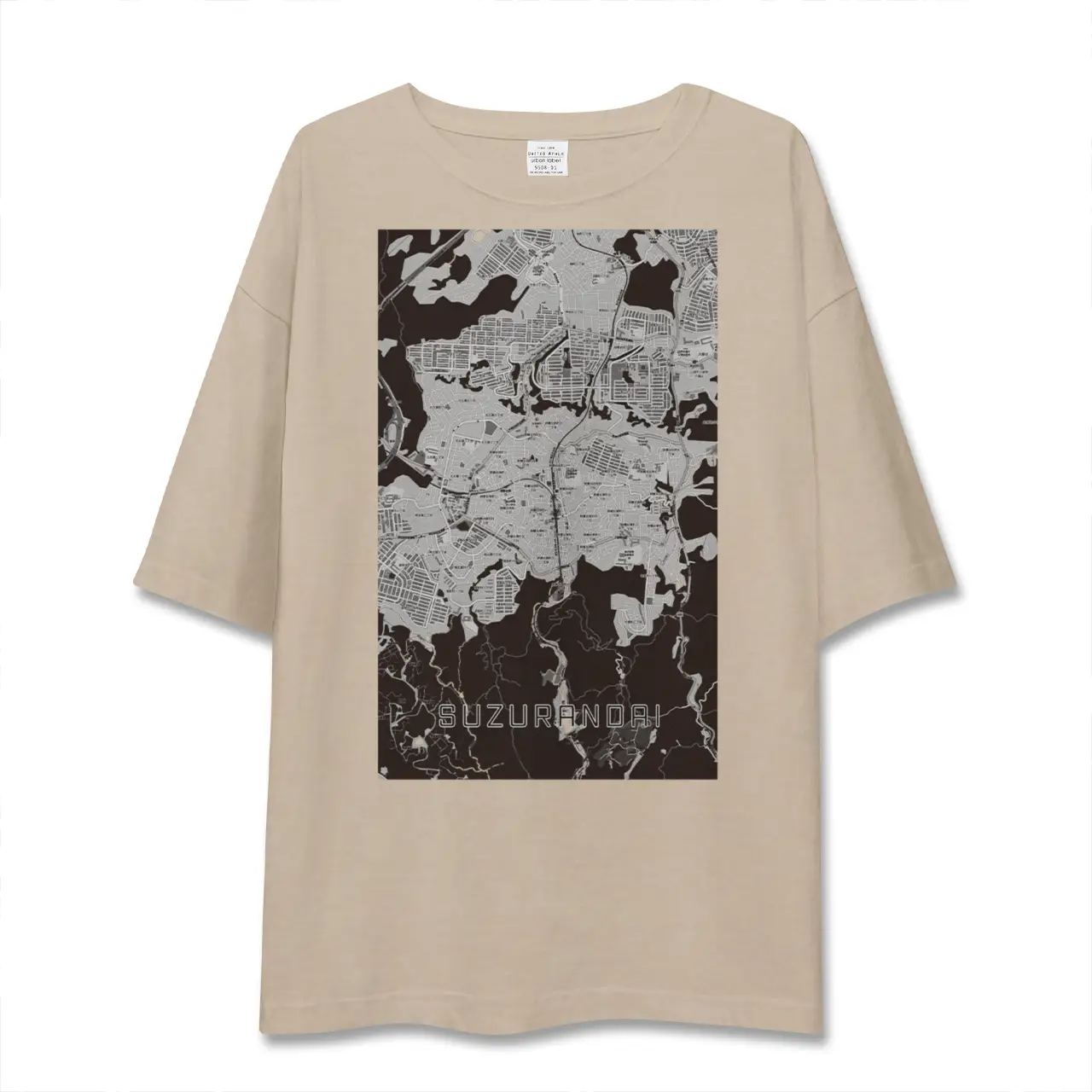 【鈴蘭台（兵庫県）】地図柄ビッグシルエットTシャツ