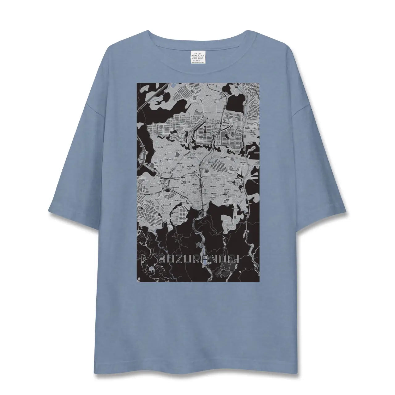 【鈴蘭台（兵庫県）】地図柄ビッグシルエットTシャツ