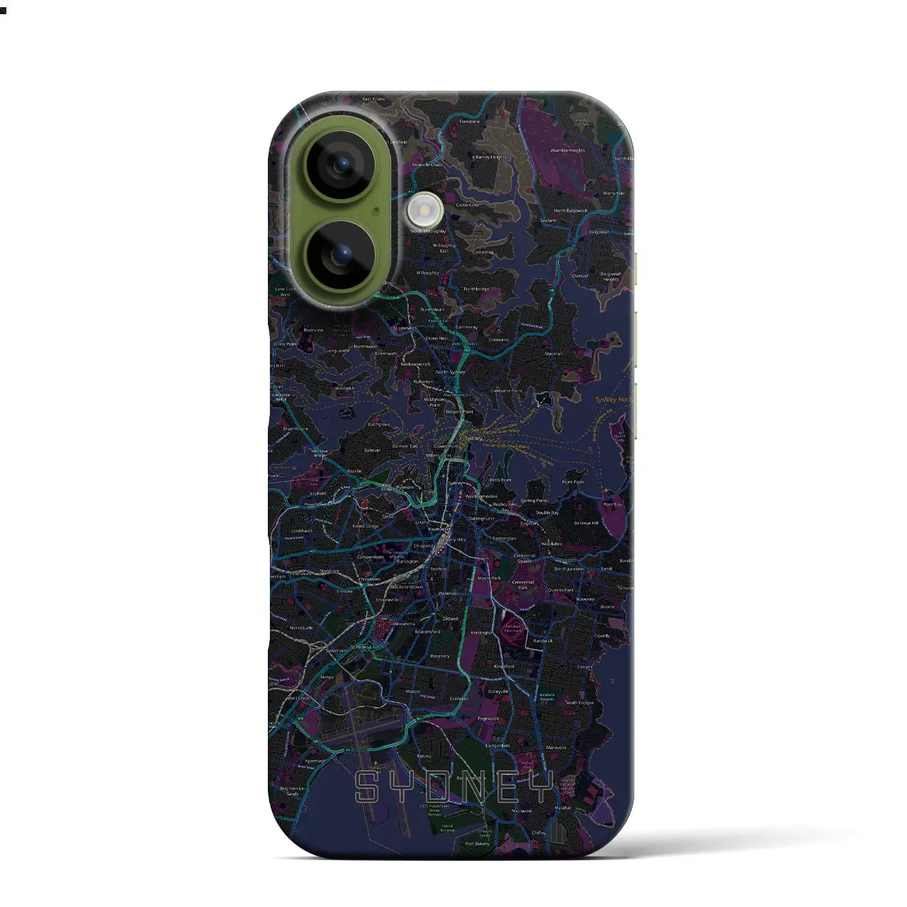 【シドニー（オーストラリア）】地図柄iPhoneケース（バックカバータイプ）