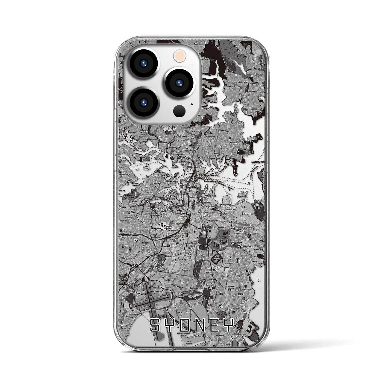 【シドニー（オーストラリア）】地図柄iPhoneケース（クリアタイプ）