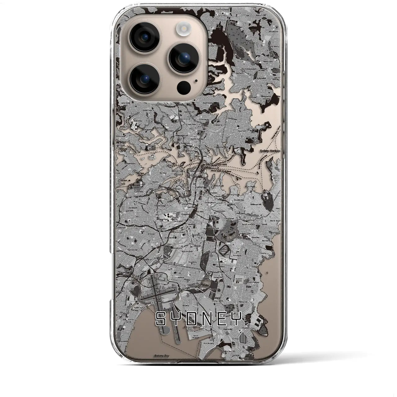 【シドニー（オーストラリア）】地図柄iPhoneケース（クリアタイプ）
