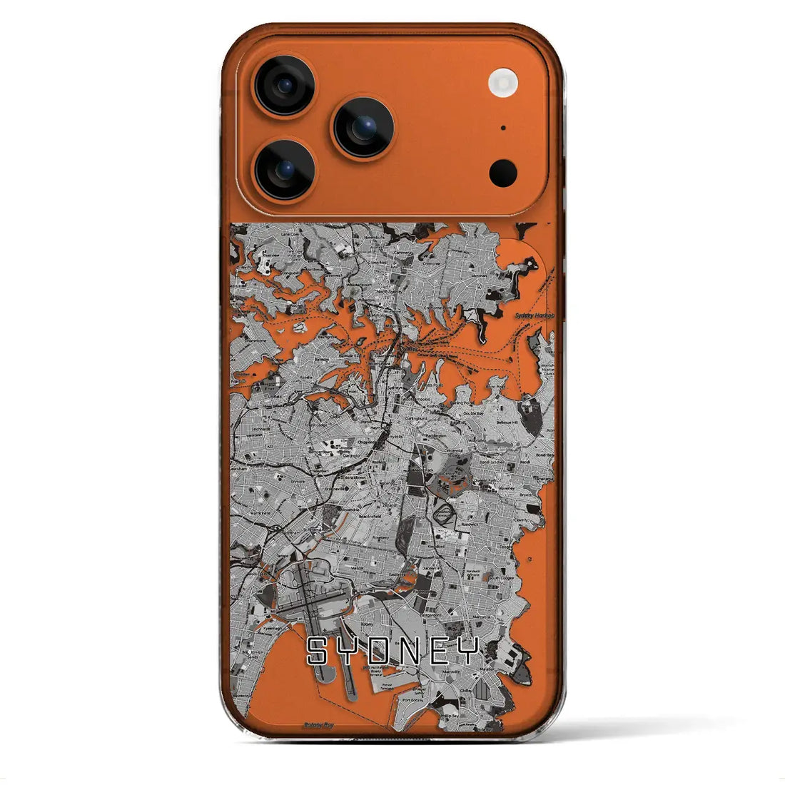 【シドニー(オーストラリア)】地図柄iPhoneケース(クリアタイプ)モノトーン・iPhone 17 Pro Max 用