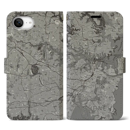【シドニー（オーストラリア）】地図柄iPhoneケース（手帳タイプ）