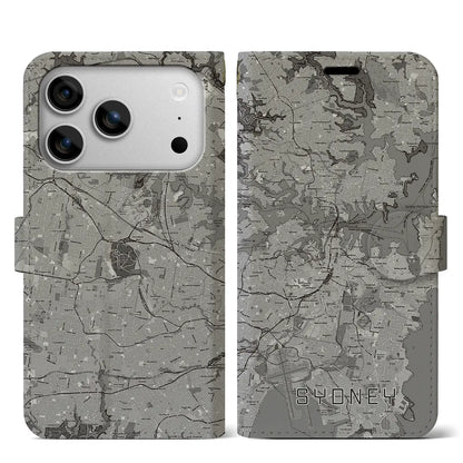 【シドニー（オーストラリア）】地図柄iPhoneケース（手帳タイプ）