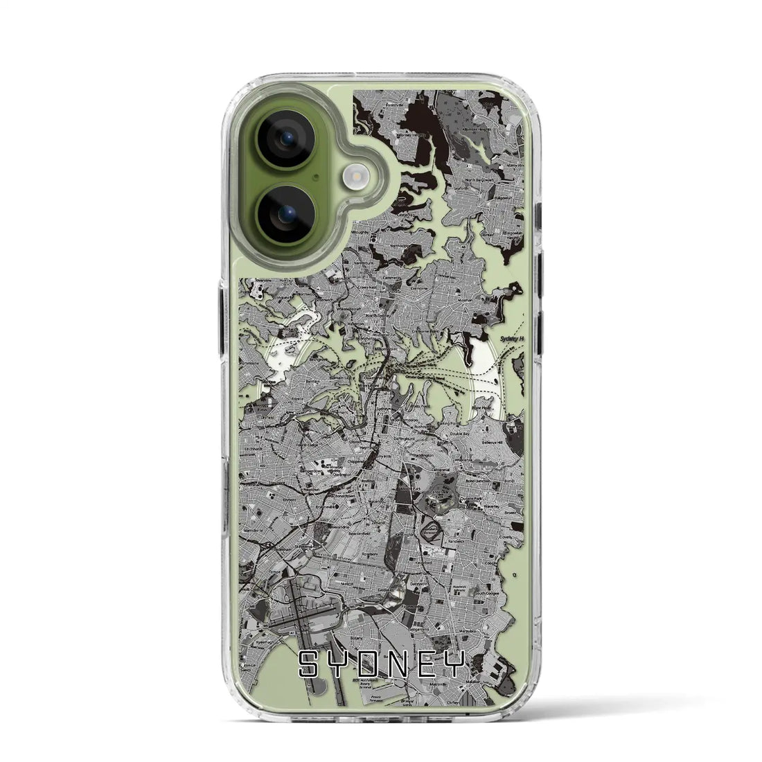 【シドニー（オーストラリア）】地図柄iPhoneケース（MagSafeタイプ）モノトーン・iPhone 17 用