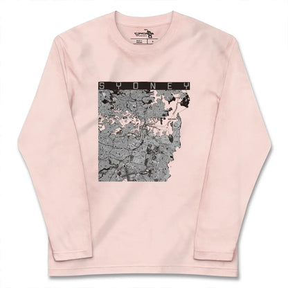 【シドニー（オーストラリア）】地図柄ロングスリーブTシャツ