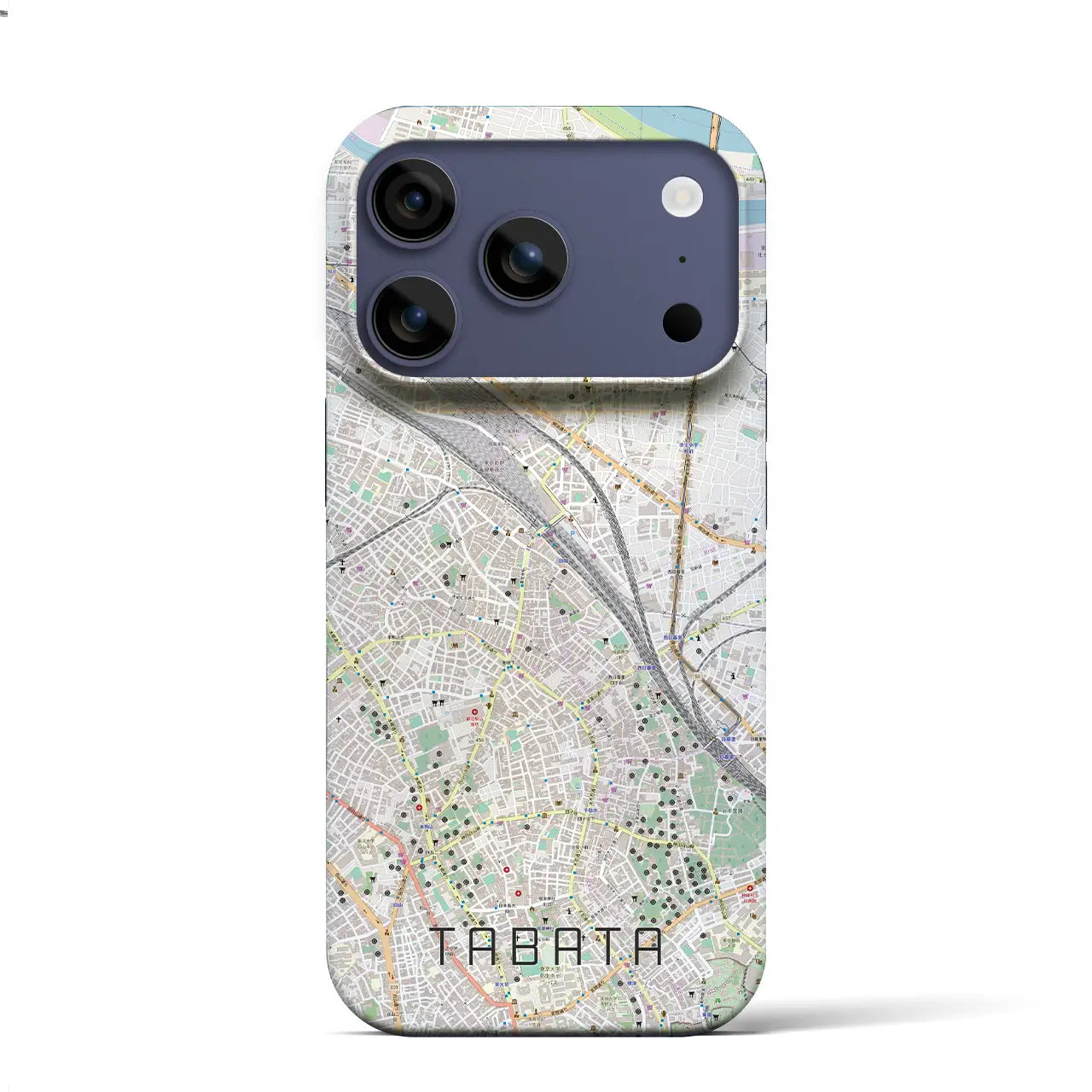 【田端（東京都）】地図柄iPhoneケース（バックカバータイプ）