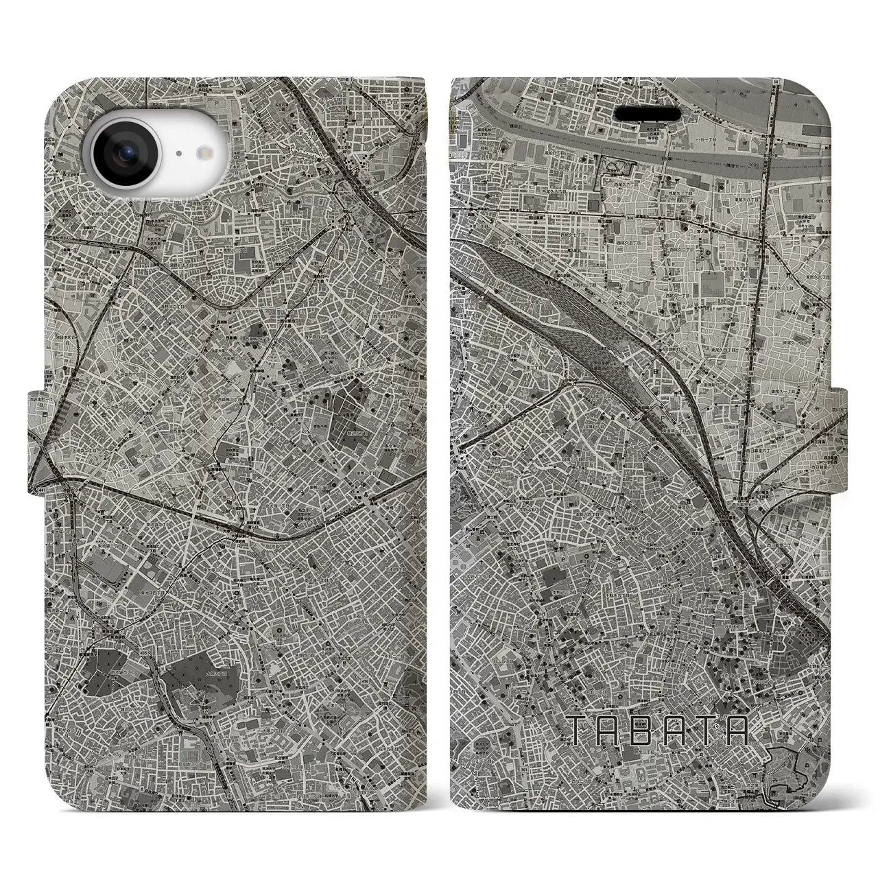 【田端（東京都）】地図柄iPhoneケース（手帳タイプ）