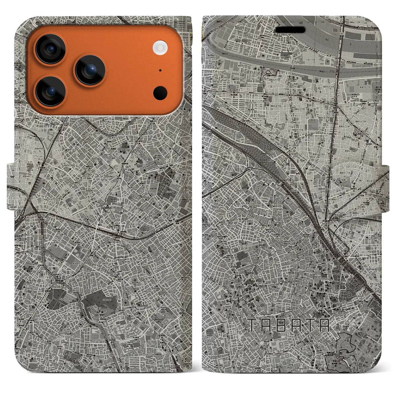 【田端（東京都）】地図柄iPhoneケース（手帳タイプ）