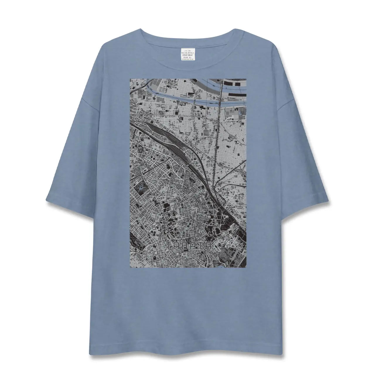 【田端（東京都）】地図柄ビッグシルエットTシャツ