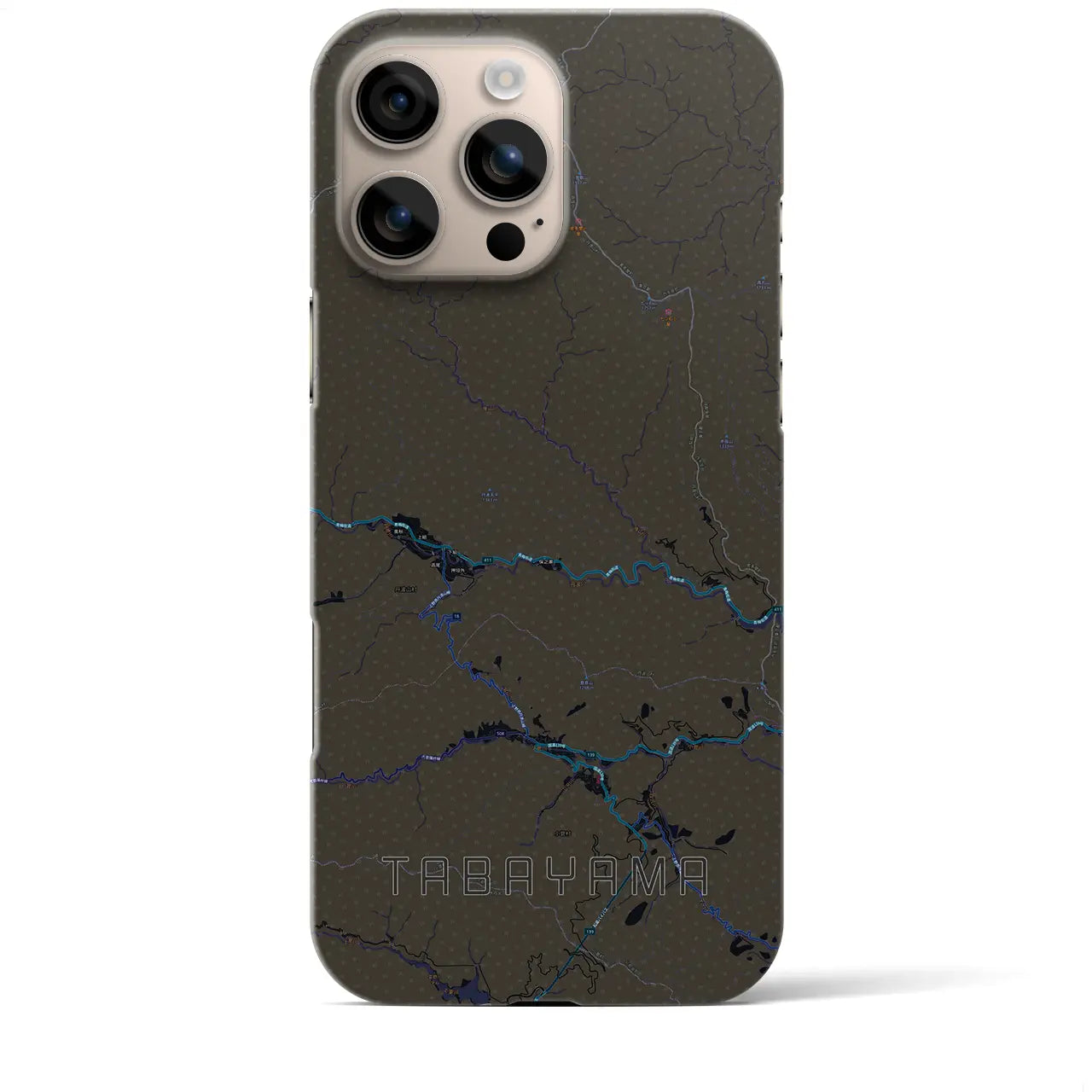 【丹波山（山梨県）】地図柄iPhoneケース（バックカバータイプ）