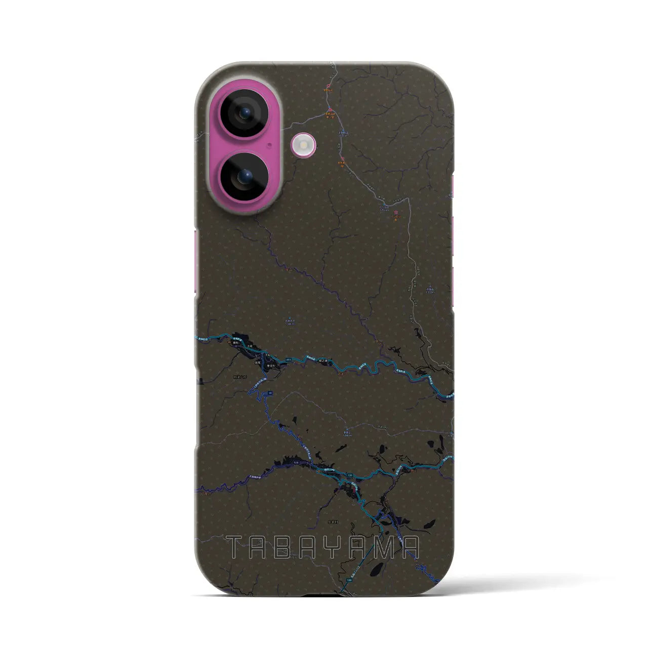 【丹波山（山梨県）】地図柄iPhoneケース（バックカバータイプ）