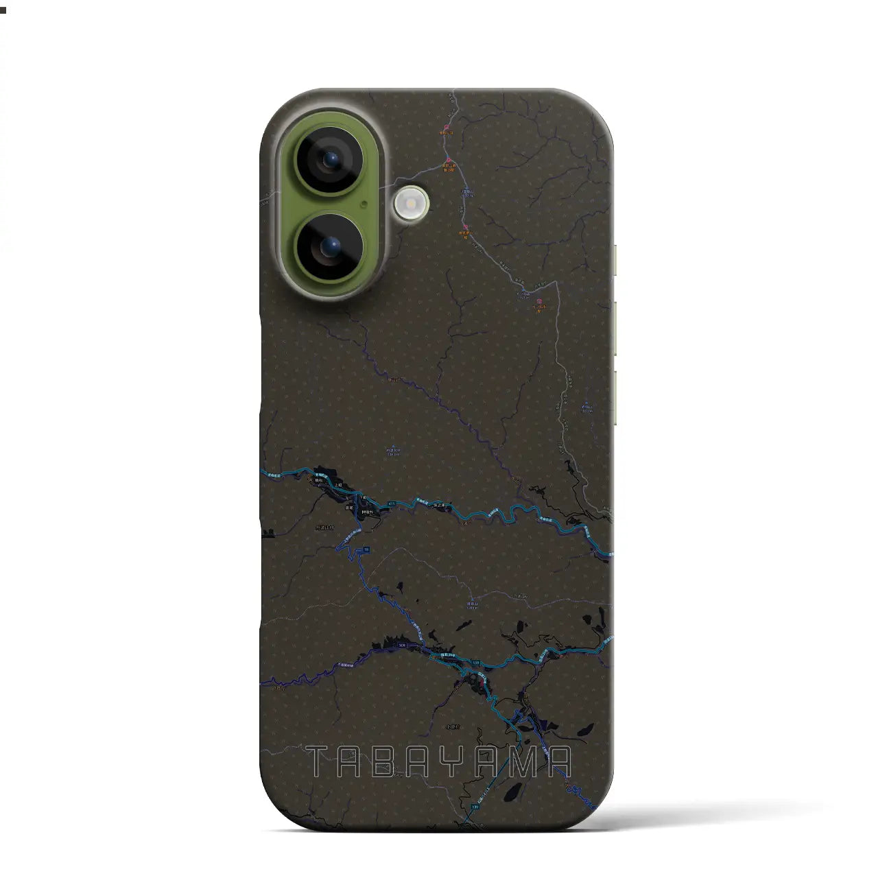 【丹波山（山梨県）】地図柄iPhoneケース（バックカバータイプ）