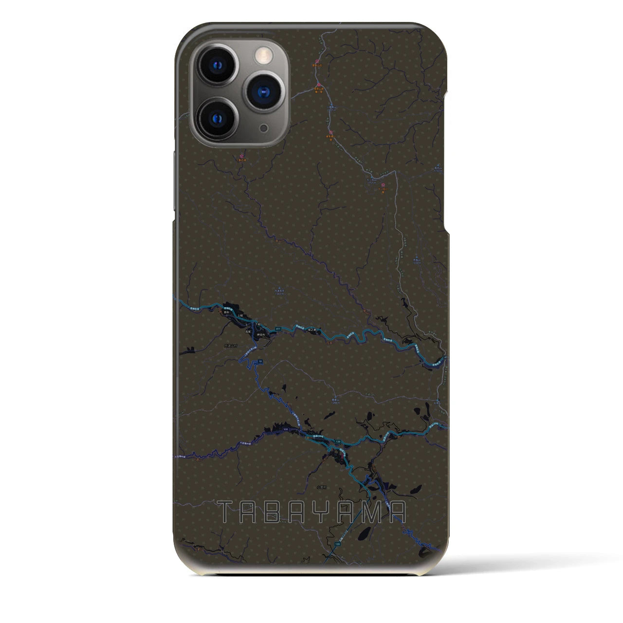 【丹波山（山梨県）】地図柄iPhoneケース（バックカバータイプ）