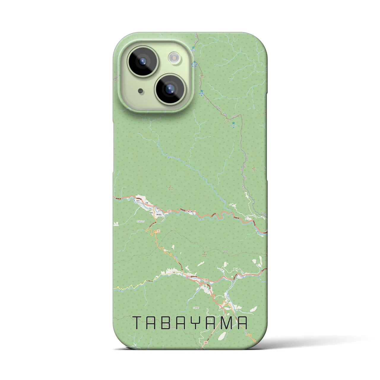 【丹波山（山梨県）】地図柄iPhoneケース（バックカバータイプ）