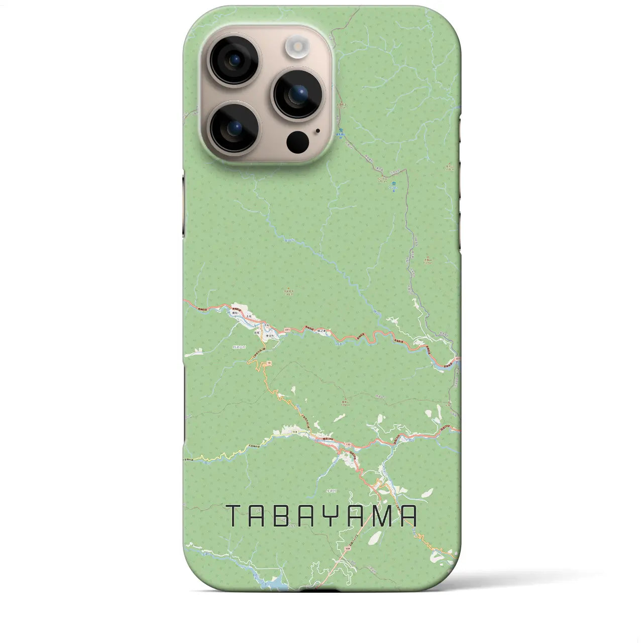 【丹波山（山梨県）】地図柄iPhoneケース（バックカバータイプ）