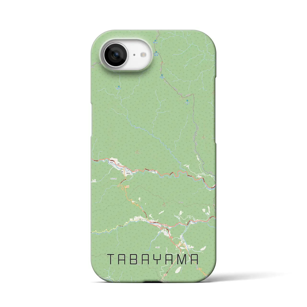 【丹波山（山梨県）】地図柄iPhoneケース（バックカバータイプ）
