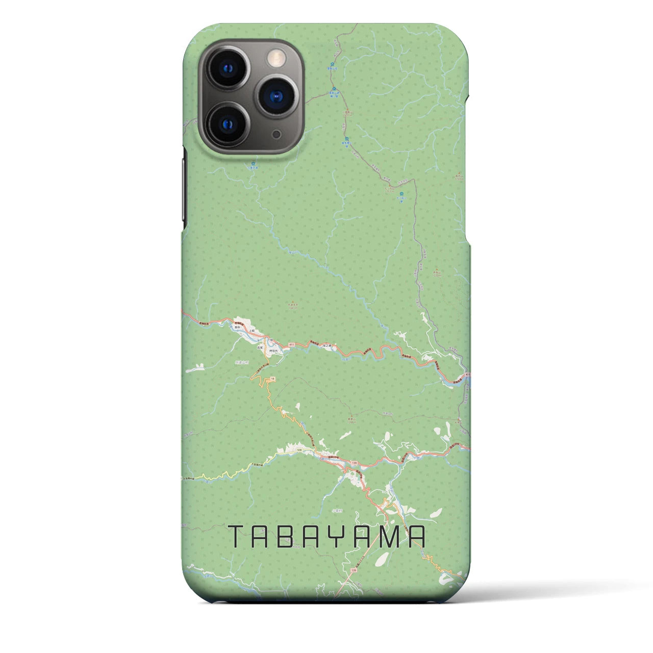 【丹波山（山梨県）】地図柄iPhoneケース（バックカバータイプ）