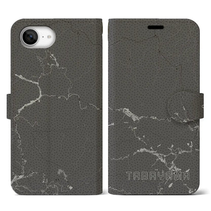 【丹波山（山梨県）】地図柄iPhoneケース（手帳タイプ）