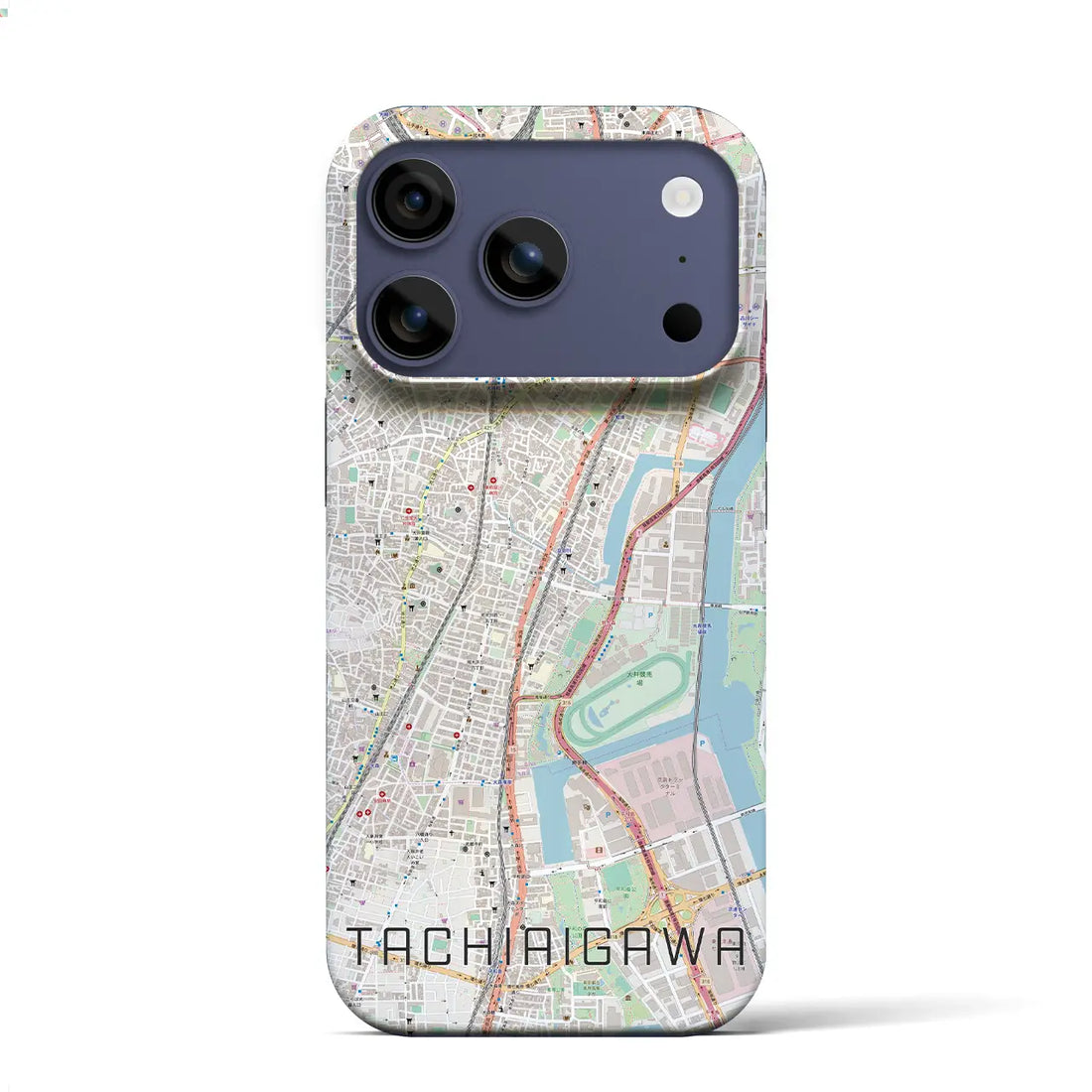 【立会川（東京都）】地図柄iPhoneケース（バックカバータイプ）ナチュラル・iPhone 17 Pro Max 用