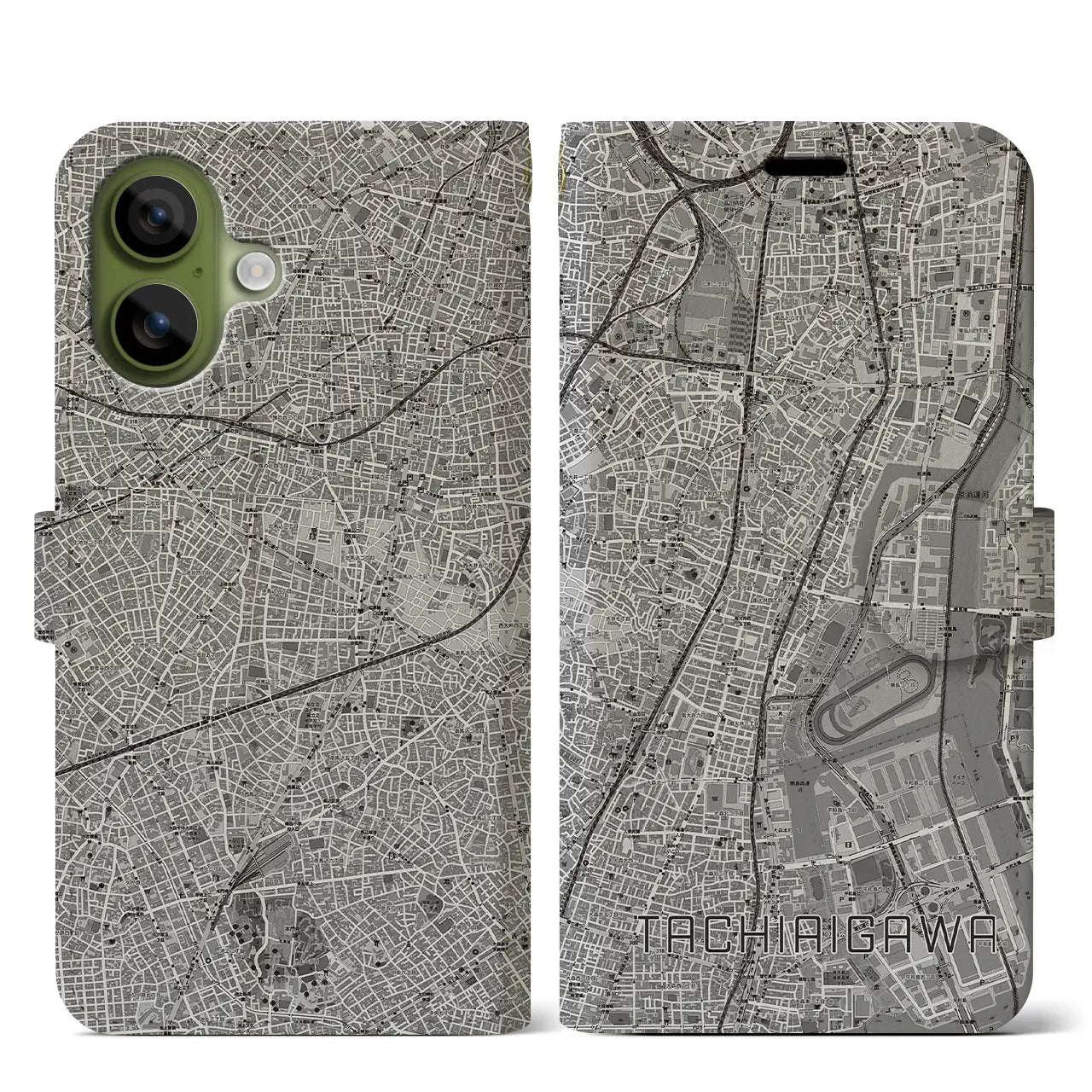 【立会川（東京都）】地図柄iPhoneケース（手帳タイプ）