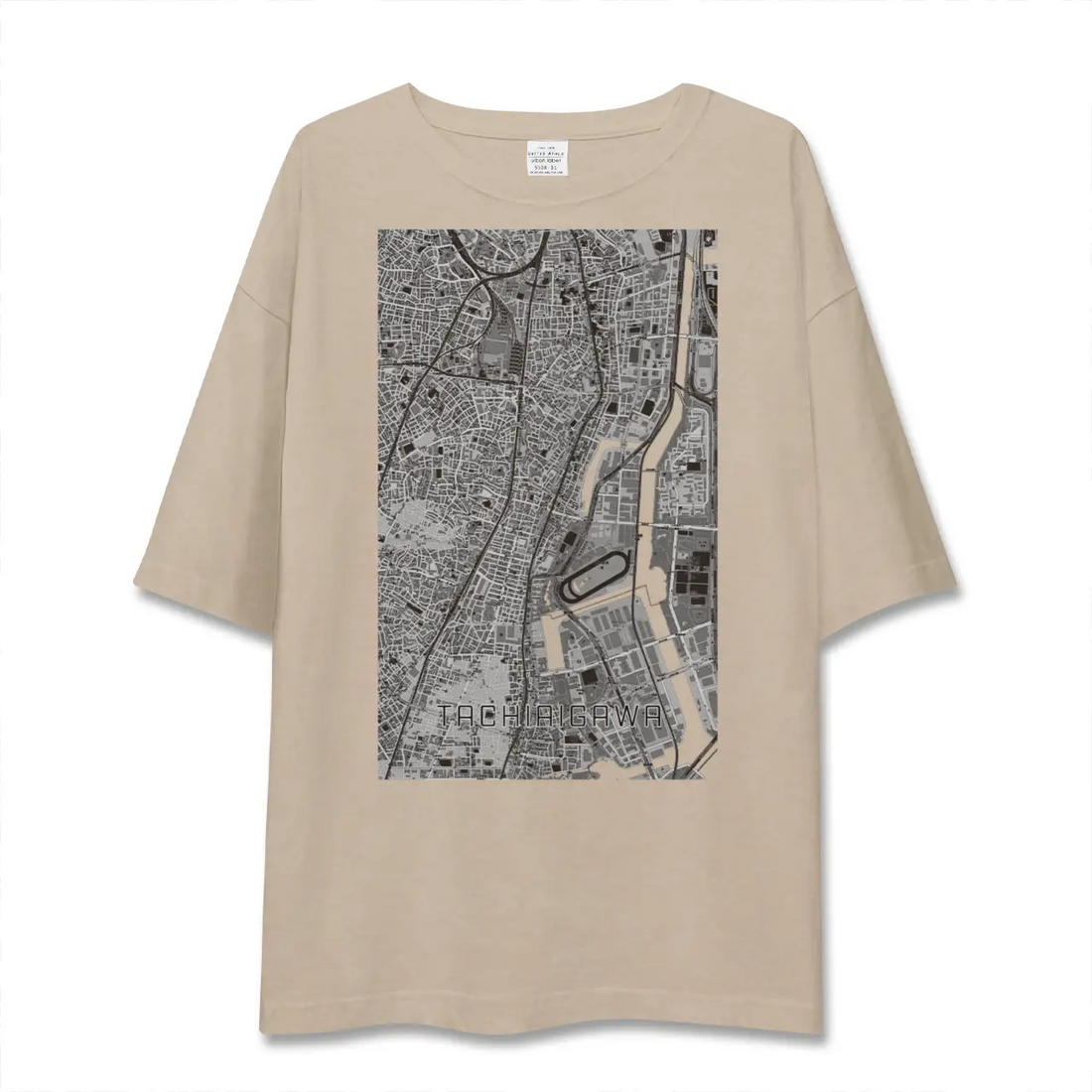 【立会川（東京都）】地図柄ビッグシルエットTシャツ