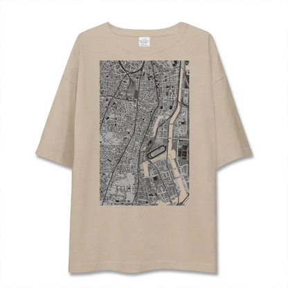 【立会川（東京都）】地図柄ビッグシルエットTシャツ