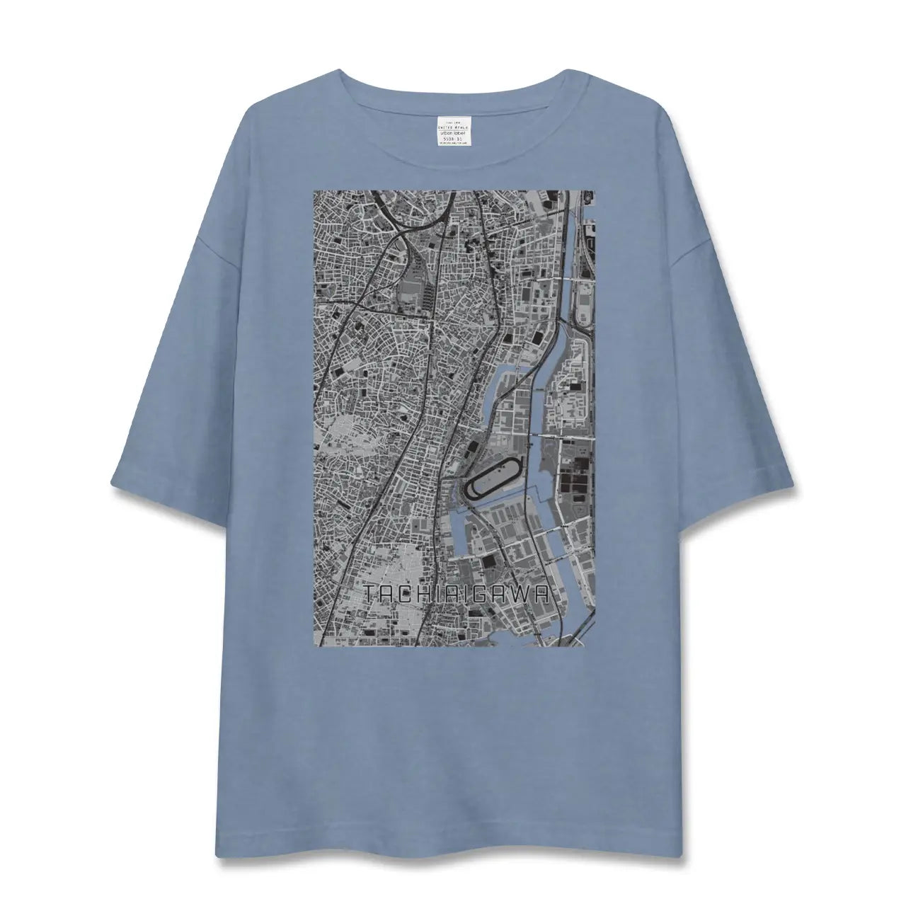 【立会川（東京都）】地図柄ビッグシルエットTシャツ