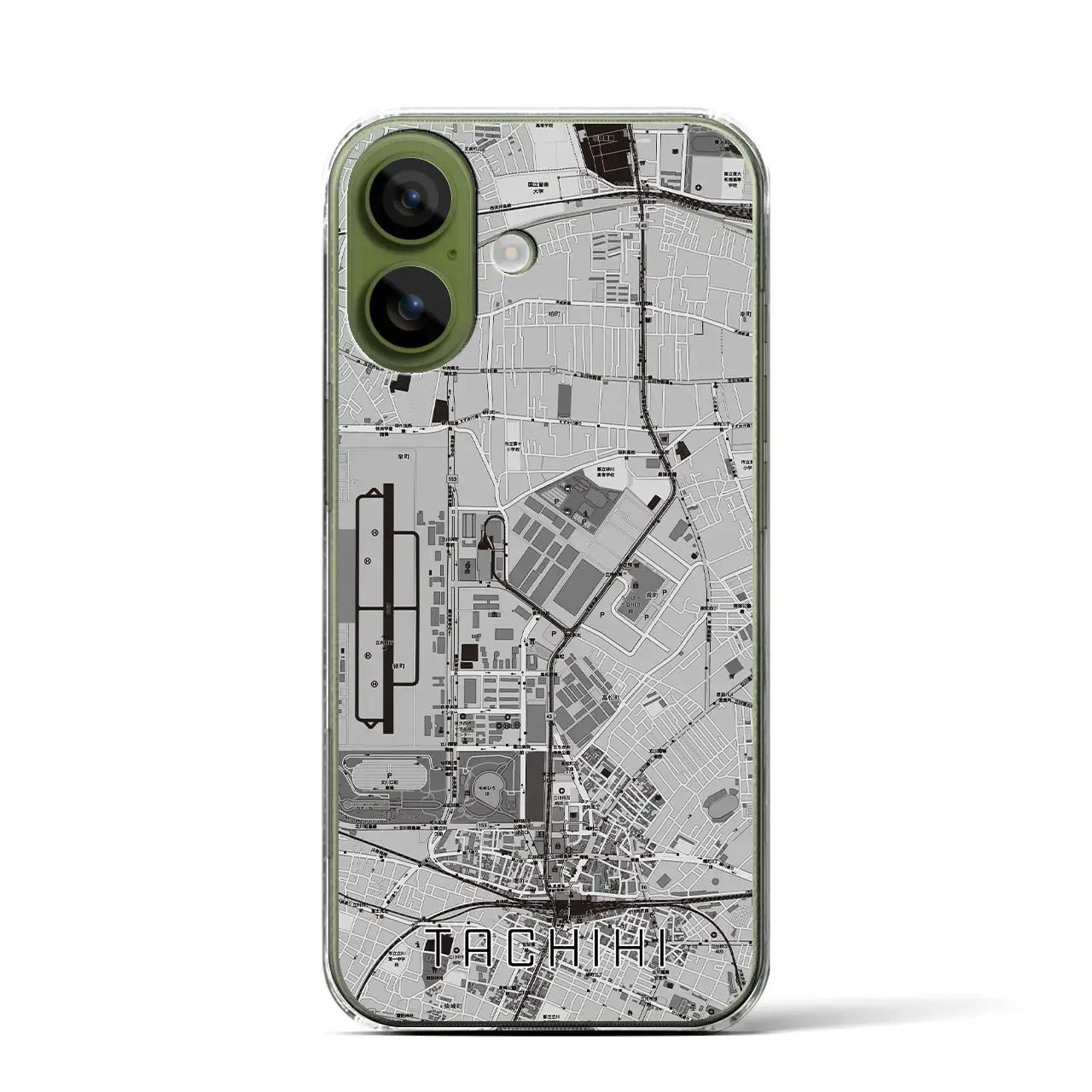 【立飛（東京都）】地図柄iPhoneケース（クリアタイプ）