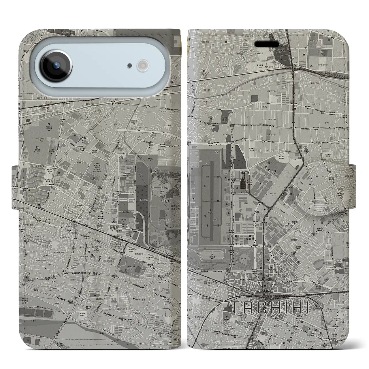 【立飛（東京都）】地図柄iPhoneケース（手帳タイプ）