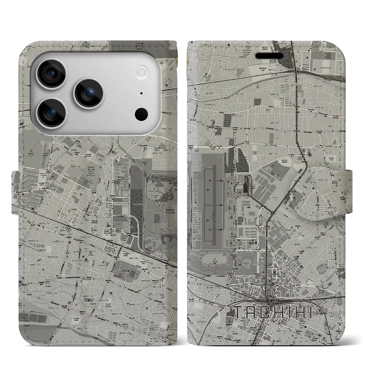 【立飛（東京都）】地図柄iPhoneケース（手帳タイプ）