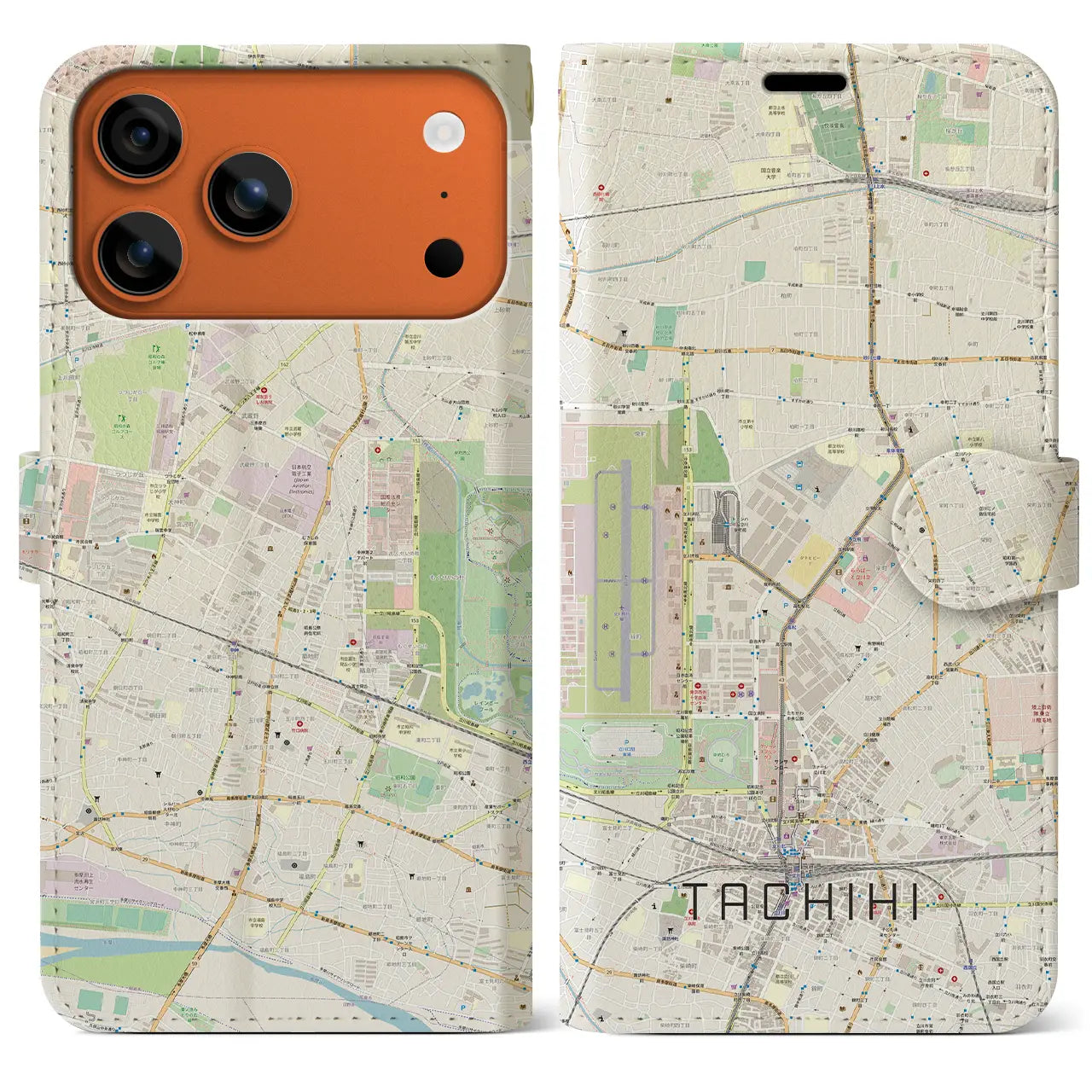 【立飛（東京都）】地図柄iPhoneケース（手帳タイプ）