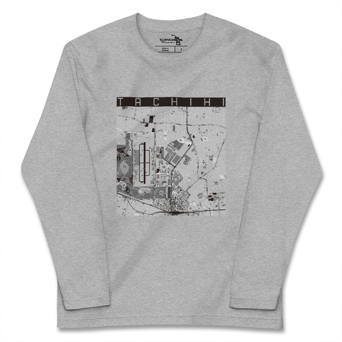 【立飛（東京都）】地図柄ロングスリーブTシャツ