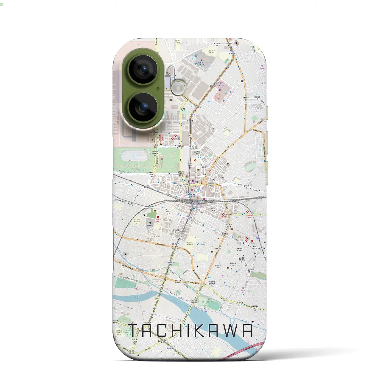 【立川（東京都）】地図柄iPhoneケース（バックカバータイプ）