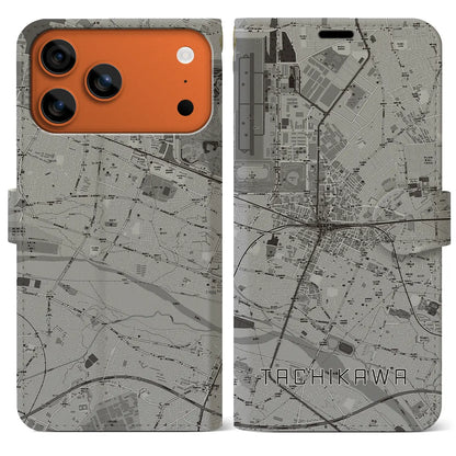 【立川（東京都）】地図柄iPhoneケース（手帳タイプ）