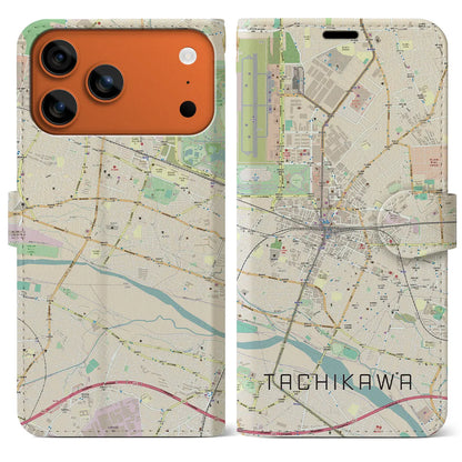 【立川（東京都）】地図柄iPhoneケース（手帳タイプ）