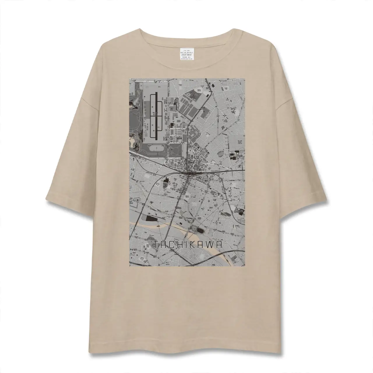 【立川（東京都）】地図柄ビッグシルエットTシャツ