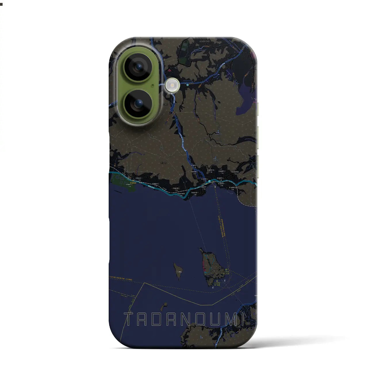 【忠海（広島県）】地図柄iPhoneケース（バックカバータイプ）