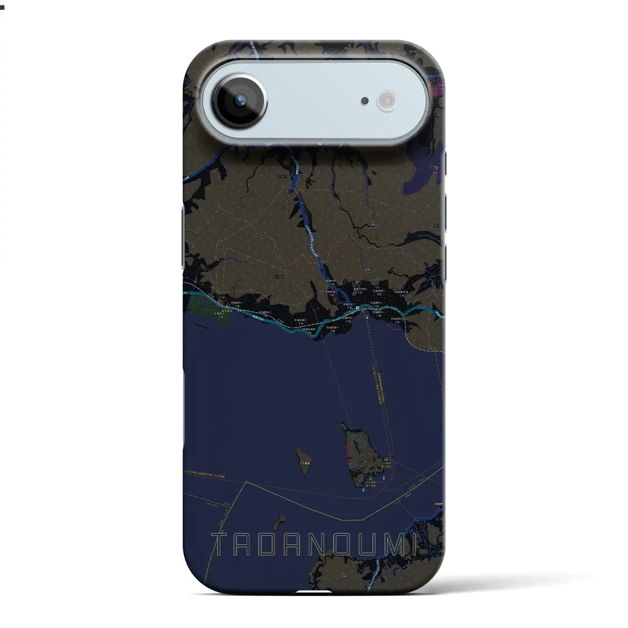 【忠海（広島県）】地図柄iPhoneケース（バックカバータイプ）