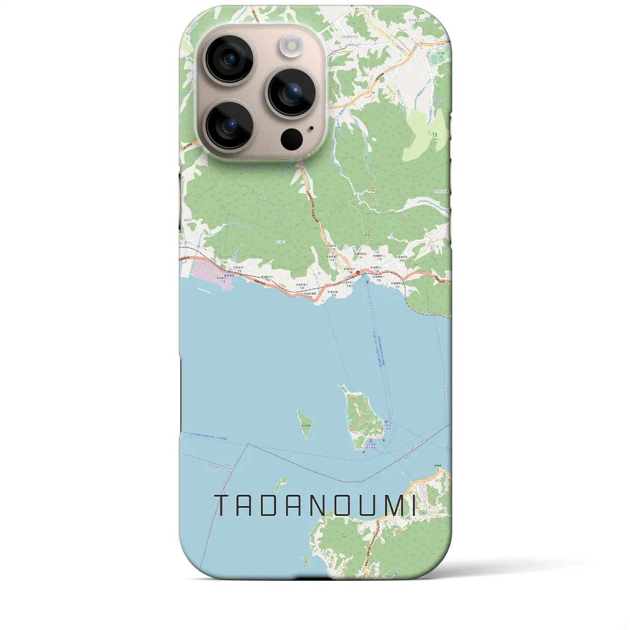 【忠海（広島県）】地図柄iPhoneケース（バックカバータイプ）