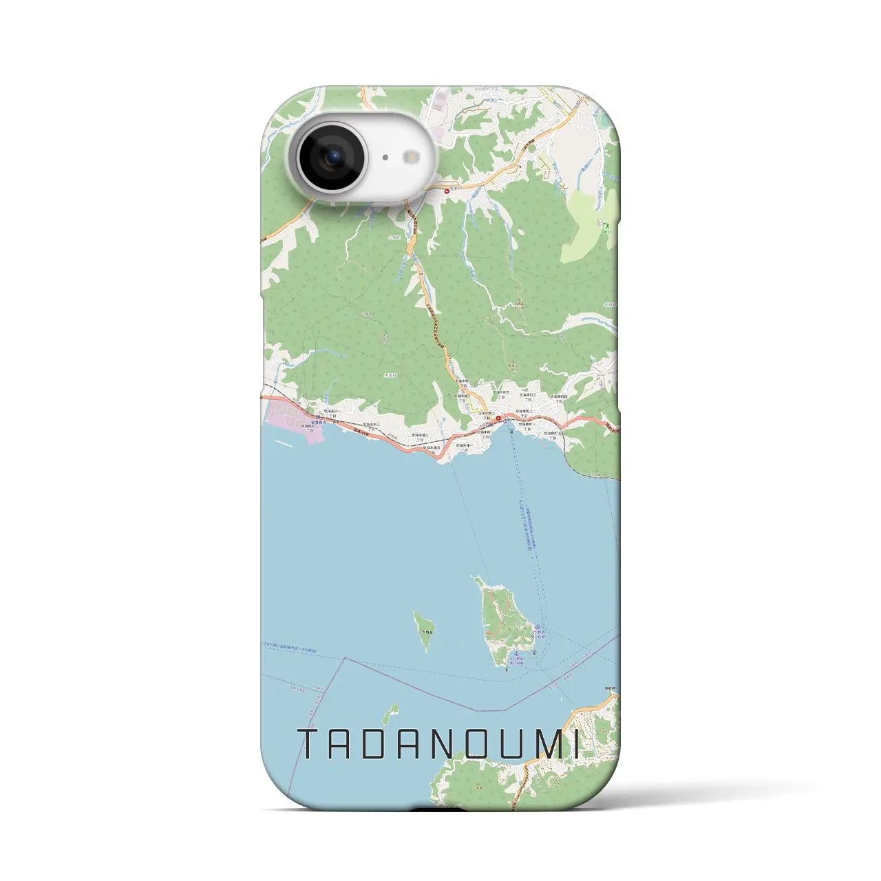 【忠海（広島県）】地図柄iPhoneケース（バックカバータイプ）