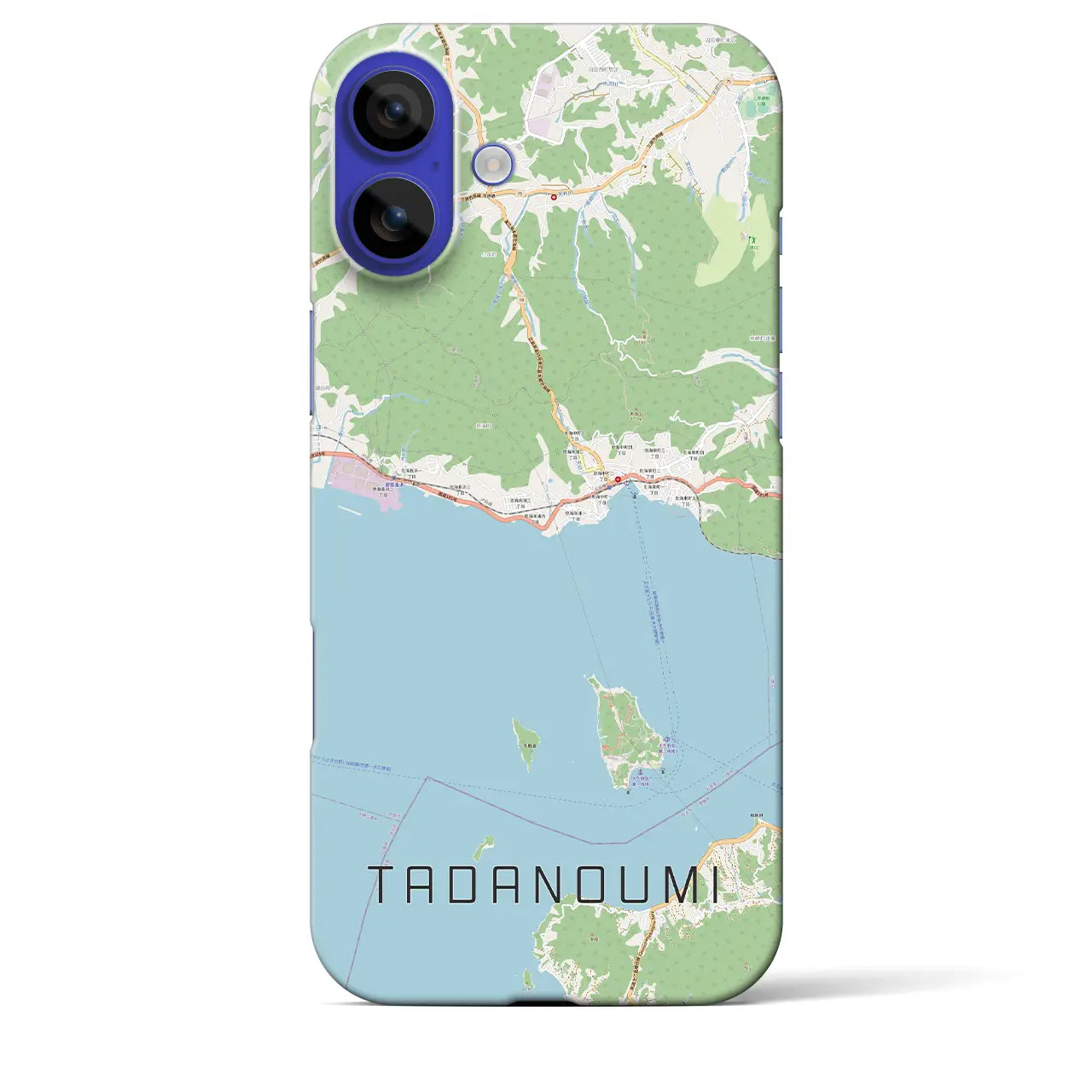 【忠海（広島県）】地図柄iPhoneケース（バックカバータイプ）