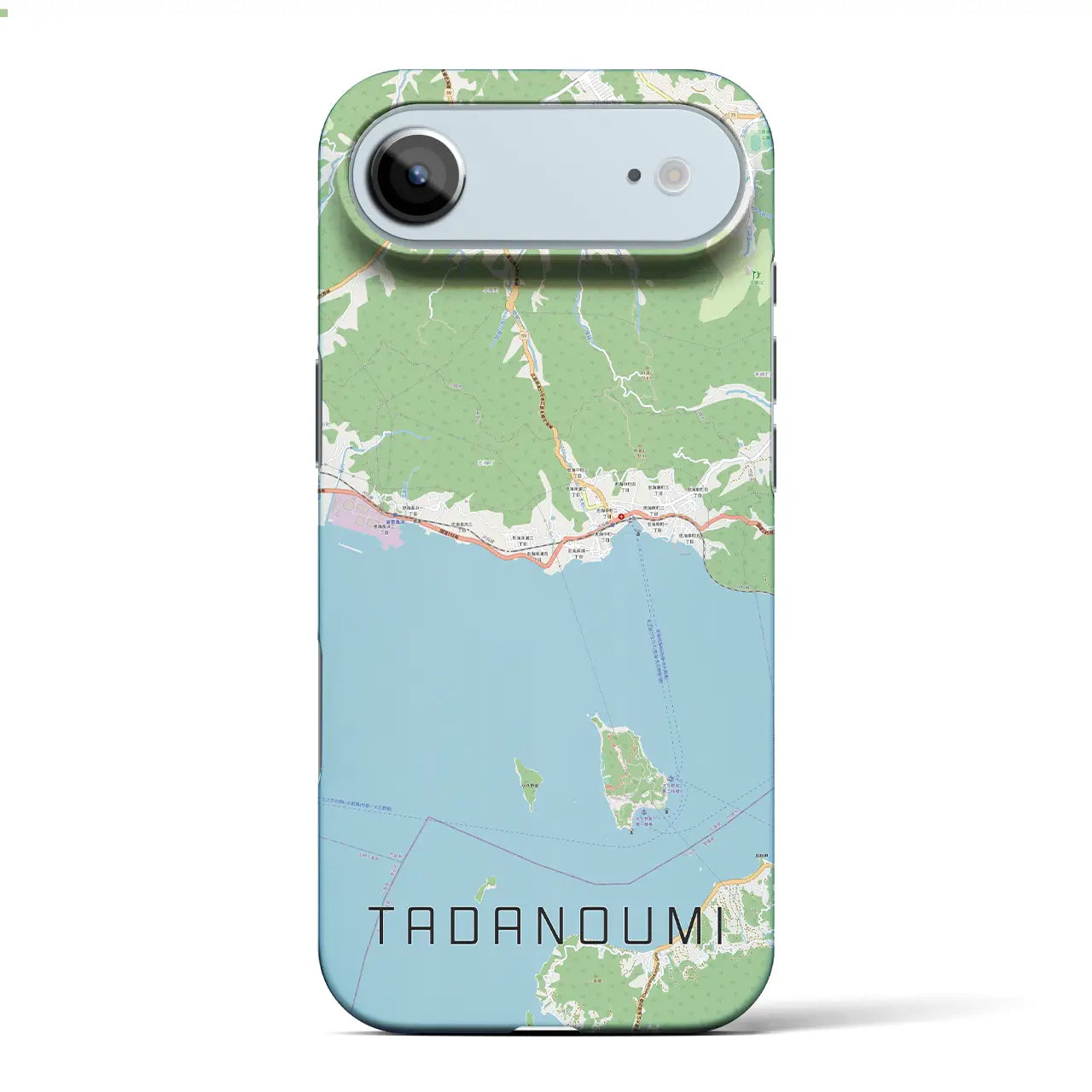 【忠海（広島県）】地図柄iPhoneケース（バックカバータイプ）