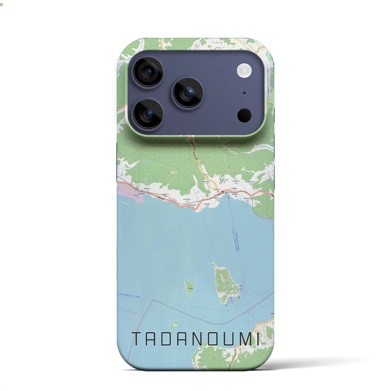 【忠海（広島県）】地図柄iPhoneケース（バックカバータイプ）