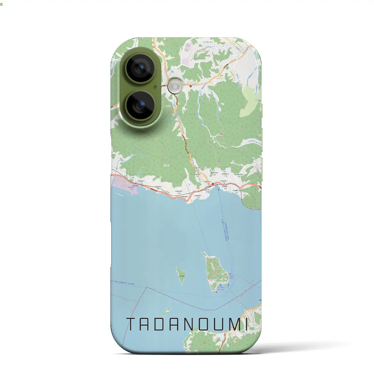 【忠海（広島県）】地図柄iPhoneケース（バックカバータイプ）ナチュラル・iPhone 17 Pro Max 用