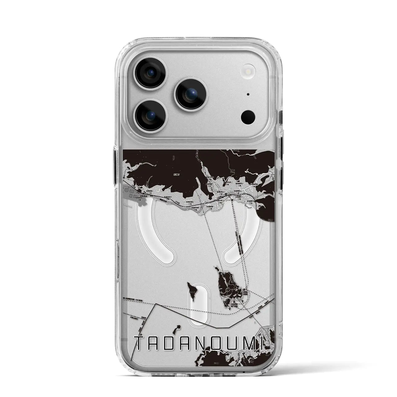 【忠海（広島県）】地図柄iPhoneケース（MagSafeタイプ）